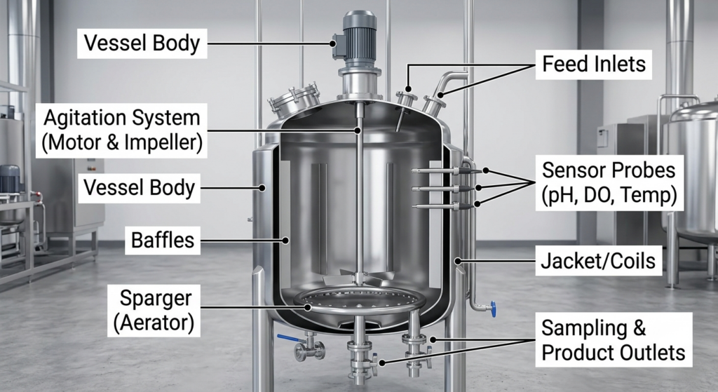 Parts of Fermentor