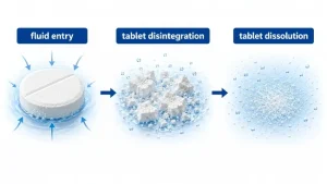 dissolution vs disintegration comparison diagram